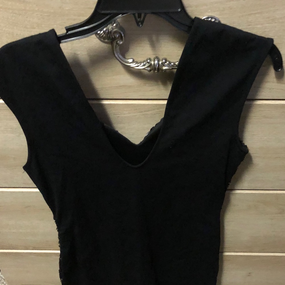 Black & gold sequin dress